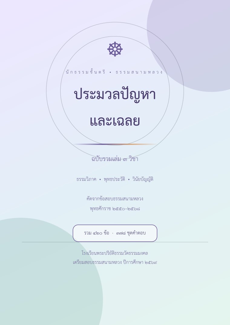 ปกหนังสือนักธรรมชั้นตรี